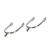 Pilipane Horse Spurs, Zinc Alloy, English Style, Rotating Copper Rowel, Red, Set of 2 view 3