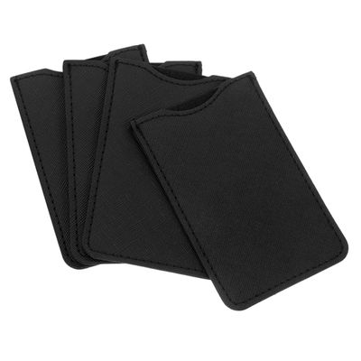 SHERCHPRY Multifunctional PU Faux Leather Storage Cases, 4-Piece Set, Black, for Hair Combs and Eyelash Curlers