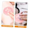 Supvox 4 Sets Bow Powder Puff Tool, Fluffy Pink Plush Powder Puffs with Bow Knot, 3 Pieces per Set view 4