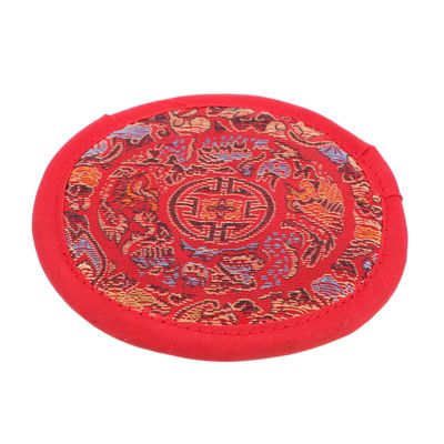 Handmade Red Cotton Buddhist Singing Bowl Cushion
