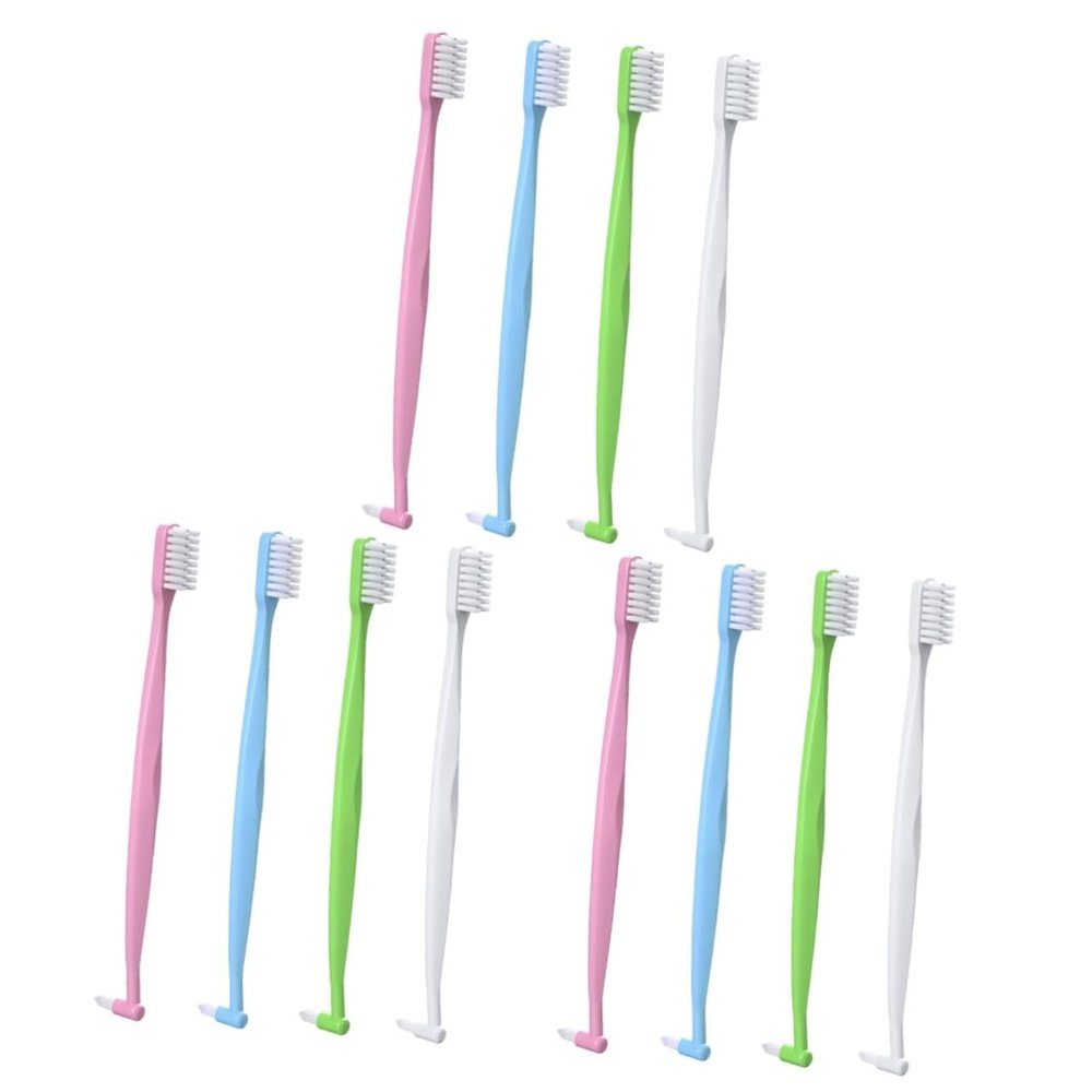 WRITWAA 3 Sets Double-Headed Tapered Interdental Toothbrushes, 4-Piece Sets