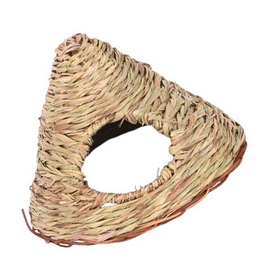 ibasenice Handmade Straw Birdhouse Bird Nest for Placement, Natural Material for Pets and Garden Decoration