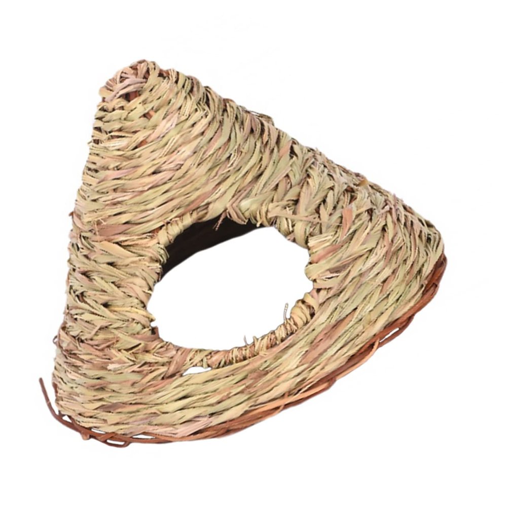ibasenice Handmade Straw Birdhouse Bird Nest for Placement, Natural Material for Pets and Garden Decoration