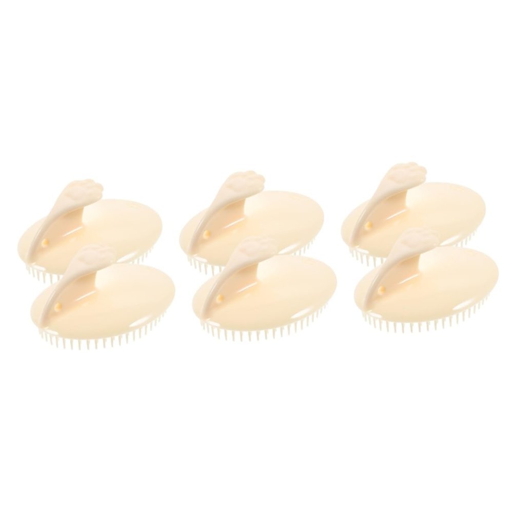 WRITWAA 3 Sets of Silicone Scalp Massage Brushes, Shampoo Brushes and Hair Washers, 6 Pieces