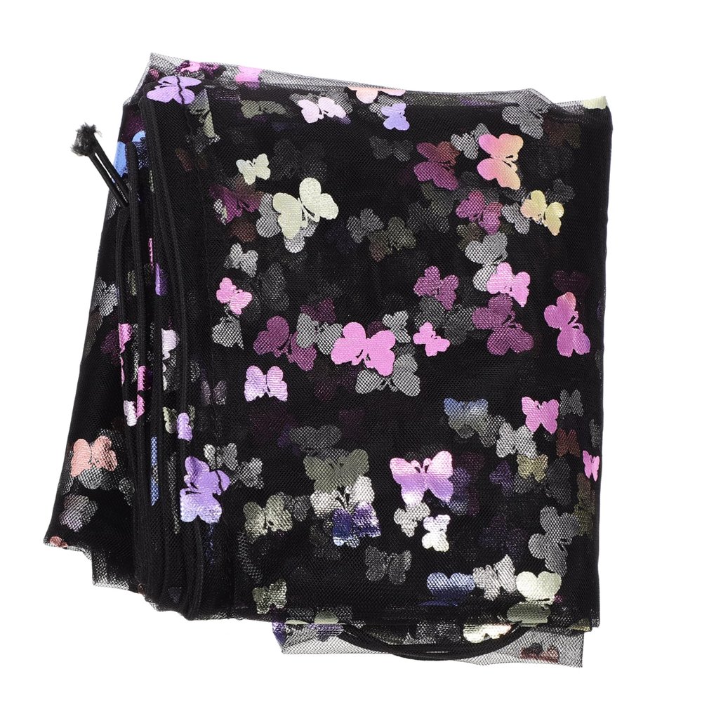 ibasenice Bird Cage Mesh Cover, Elastic and Securely Attachable to Keep Feathers off the Floor