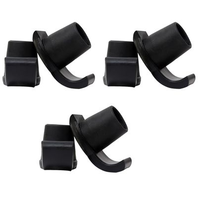 Plastic Walker Ski Gliders, Black, Lightweight