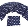 Star-Pattern Grape Seed Pillow Set of 2, 7-Chamber, 67 x 18 cm, Blue view 1