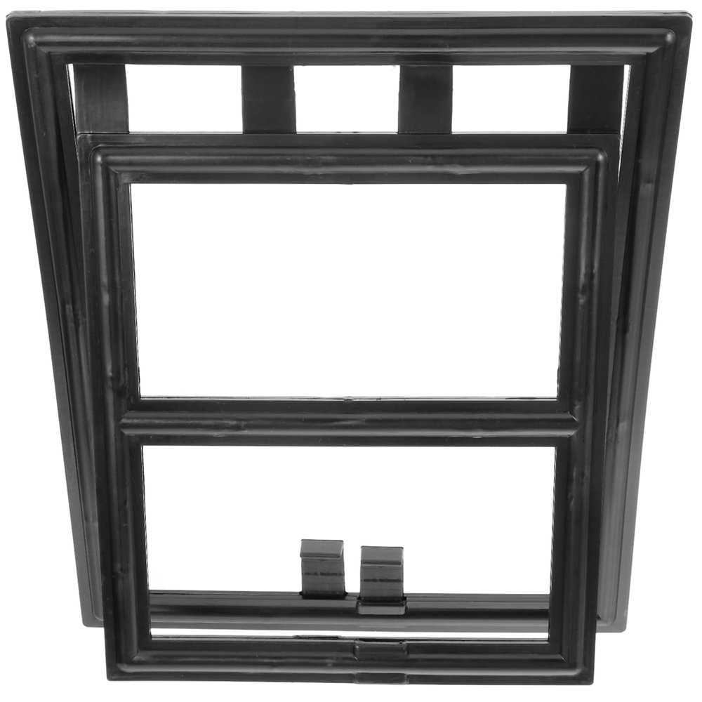 HANABASS Weather-Resistant Black Plastic Cat and Dog Door for Indoor Use