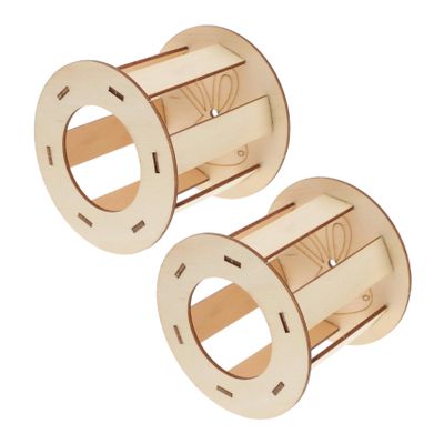 ERINGOGO 2-Piece Wooden Rabbit Feeder