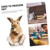 ERINGOGO 2-Piece Wooden Rabbit Feeder view 4