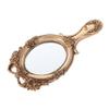 BESTYASH Vintage Hand Mirror and Compact, Embossed, Gold-Tone, Lightweight view 1