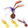 ERINGOGO 4-Piece Rattan Cat Toys with Bells, Interactive Balls for Indoor Cats view 1
