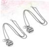 POPETPOP 2-Piece Dog Necklace with Letter Pendant view 2