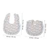 Veemoon 12-Piece Soft Cotton Muslin Bibs for Newborns view 2