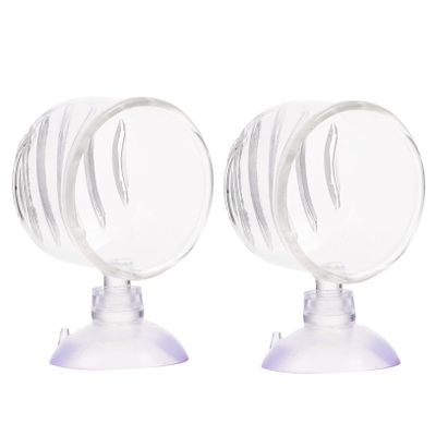Toyvian 2-Pack Glass Tank Wall Feeder