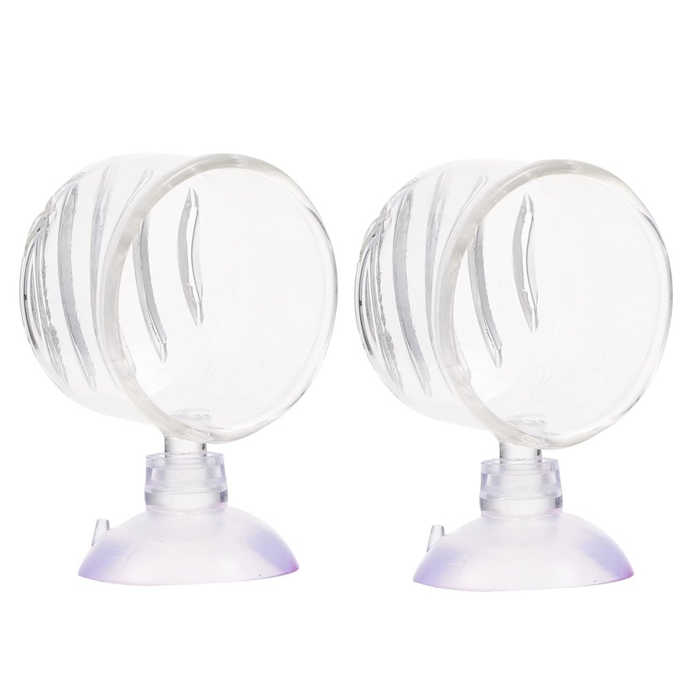 Toyvian 2-Pack Glass Tank Wall Feeder