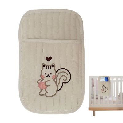 Baby Crib Organizer Diaper Stacker with Side Pockets