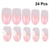 Creative Nail Stickers for Girls, 24-Piece Plastic, Pink view 3