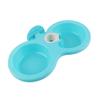 TOYANDONA Pet Double Bowl - Hanging Automatic Feeder and Waterer for Cats and Dogs - Blue view 1