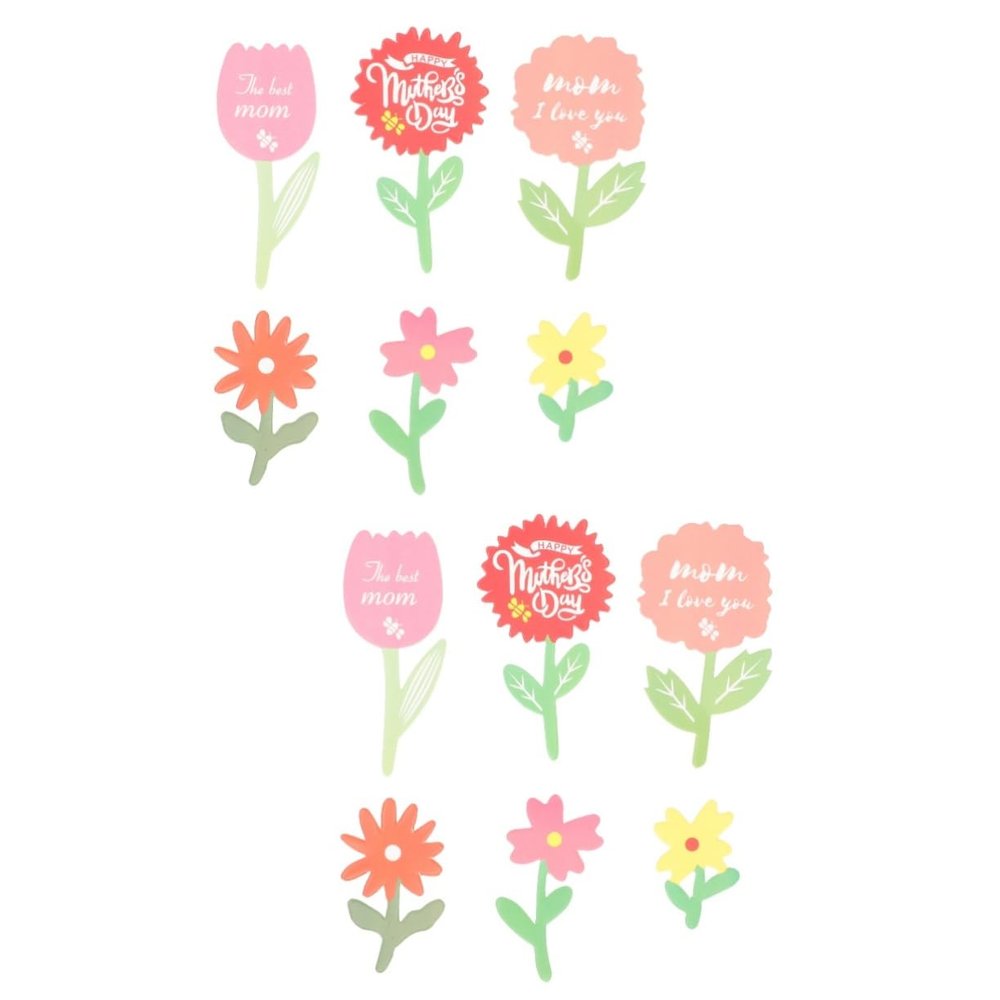 ULTECHNOVO 120-Piece Happy Mother's Day Cake Toppers, Paper Flower Decorations