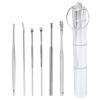 6-Piece Stainless Steel Earwax Removal Tool Set with Case view 1