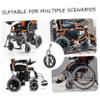 ERINGOGO Wheelchair Front Wheel Complete Set with Bearing, Fork and Bracket view 4