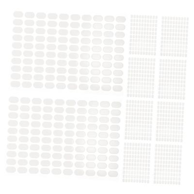 Transparent Oval Nail Adhesive Tabs, 10 Sheets, Double-Sided