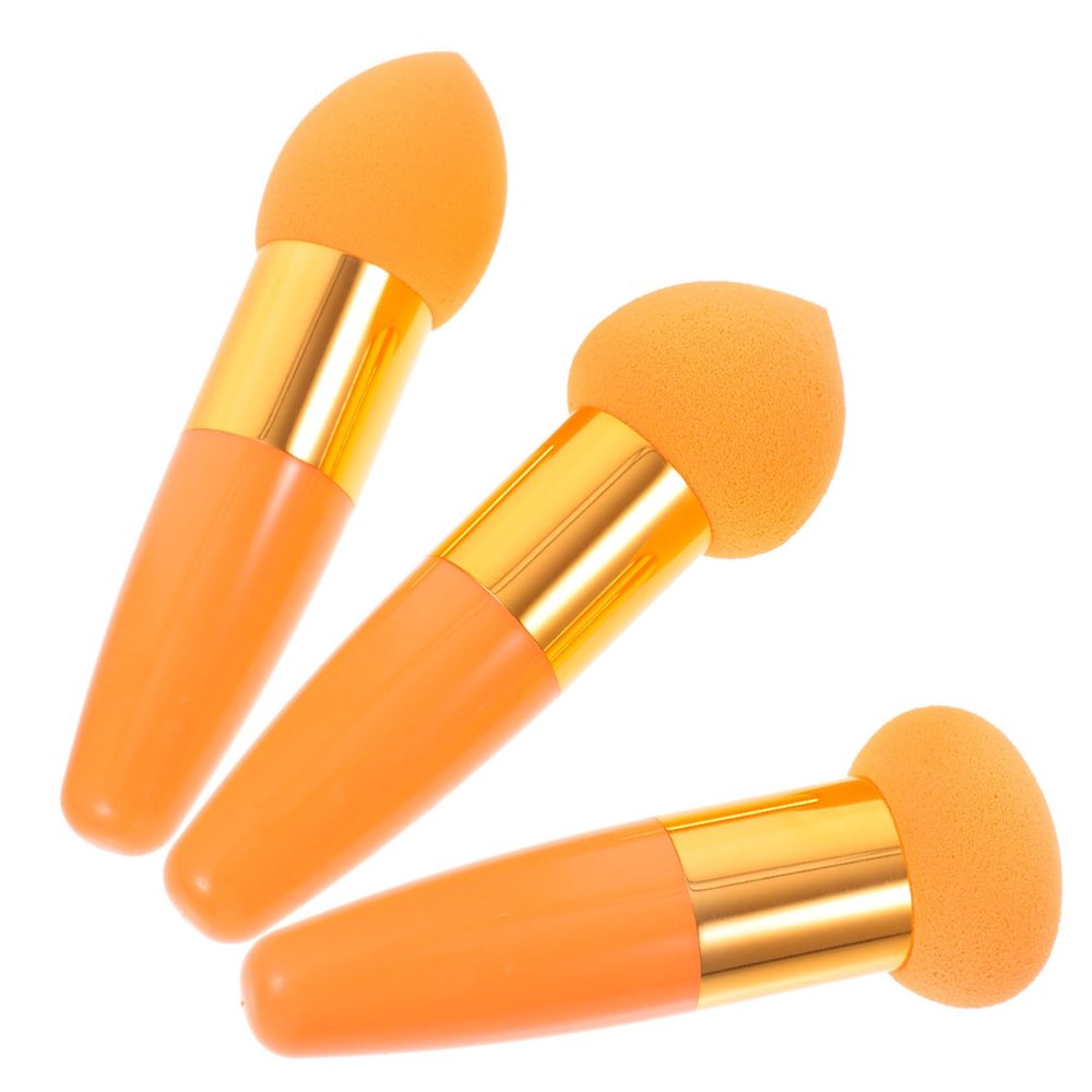 Christmas Gift Ideas, 3-Piece Makeup Sponge Sticks, Orange