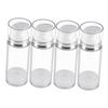 minkissy 4-Pack Empty Refillable Lotion Bottles, Cosmetic Travel Foundation Containers, PP Airless Pump Bottles, Transparent view 1