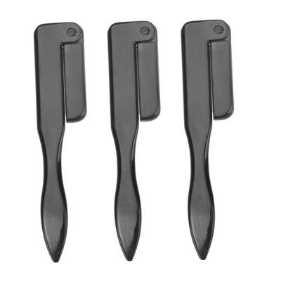 VICASKY 3-Piece Foldable Eyelash and Eyebrow Comb Set, Black