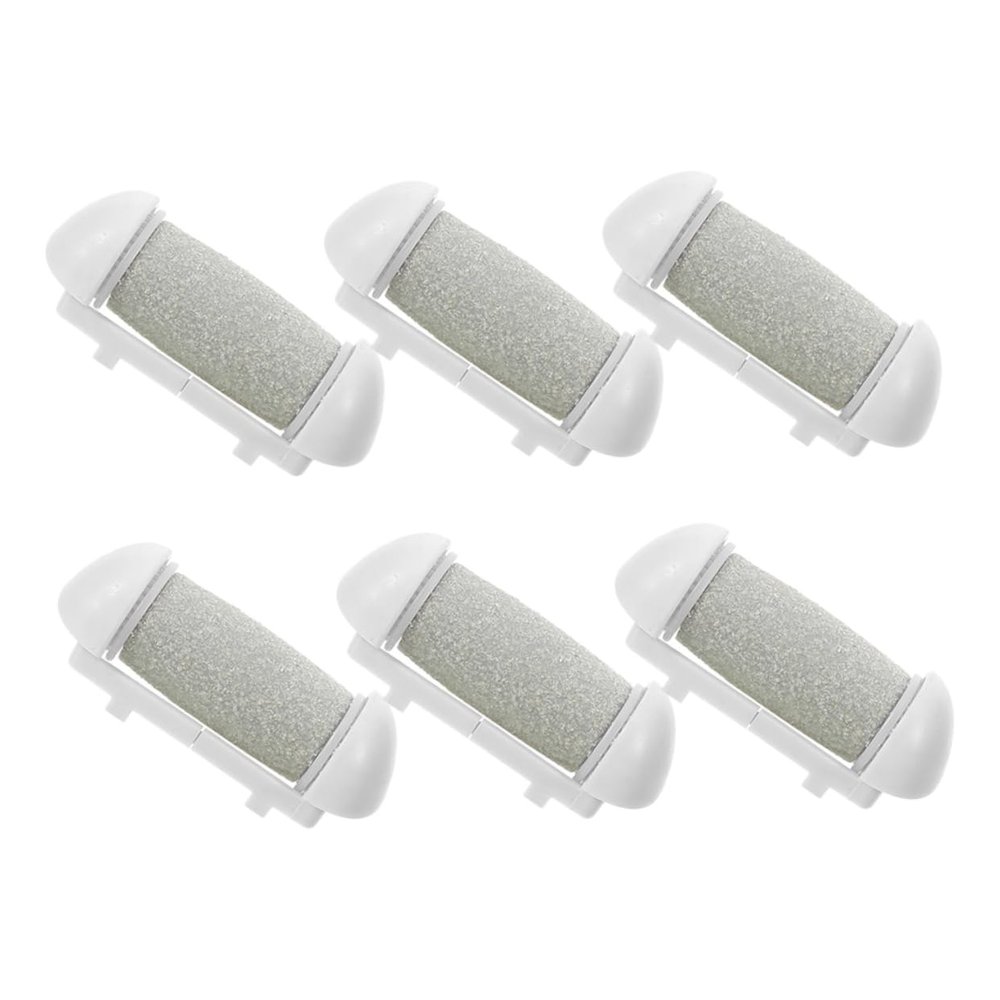 Happyyami Plastic Replacement Rollers for Electric Foot Files, 6-Pack