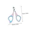 Toyvian Nail Clippers for Dogs and Cats, Pink Ergonomic Plastic Handle view 2