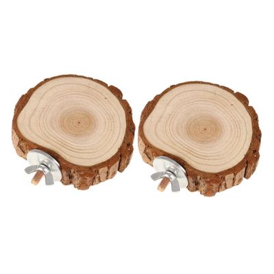GRIRIW 2-Pack Wooden Platforms for Guinea Pigs and Mice