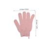 VALICLUD 2 Pairs Exfoliating Bath Gloves, Five-Finger, Pink and Purple view 2