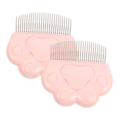 Cat Paw Brushes for Grooming and Hair Removal, 2-Pack, Pink