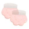 Cat Paw Brushes for Grooming and Hair Removal, 2-Pack, Pink view 1