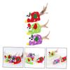 Toyvian 3-Piece Plush Mouse Toys for Cats, Interactive Kitten Teething Toys view 4