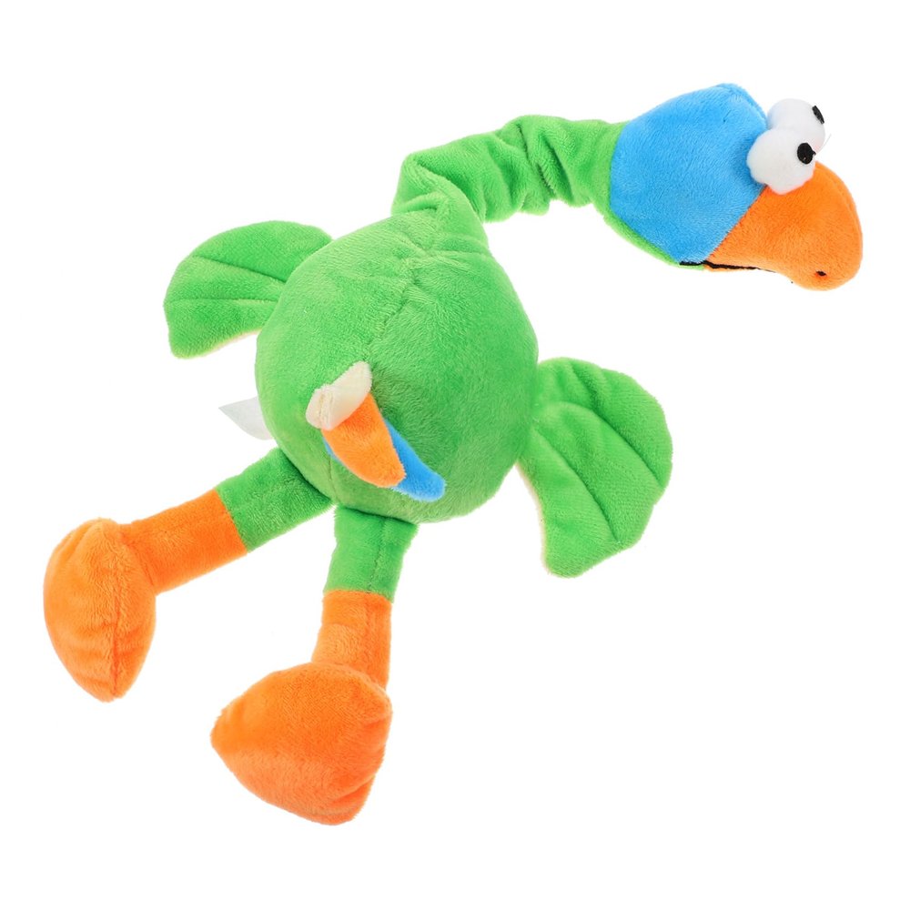 ERINGOGO Green Plush Cartoon Dog Toy - Squeaky Teething Chew Toy for Puppies, Dogs and Cats