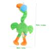 ERINGOGO Green Plush Cartoon Dog Toy - Squeaky Teething Chew Toy for Puppies, Dogs and Cats view 2