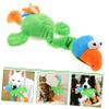 ERINGOGO Green Plush Cartoon Dog Toy - Squeaky Teething Chew Toy for Puppies, Dogs and Cats view 3