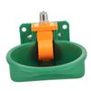 BESTonZON Automatic Water and Feed Trough for Cattle and Calves, Green Plastic view 1