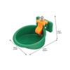 BESTonZON Automatic Water and Feed Trough for Cattle and Calves, Green Plastic view 2