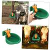 BESTonZON Automatic Water and Feed Trough for Cattle and Calves, Green Plastic view 3