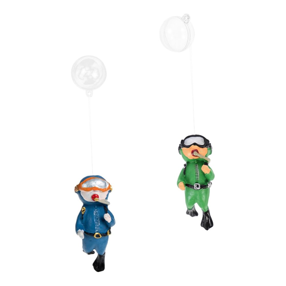SEWOART Decorative Aquarium Diver Figures, Floating Resin Ornaments