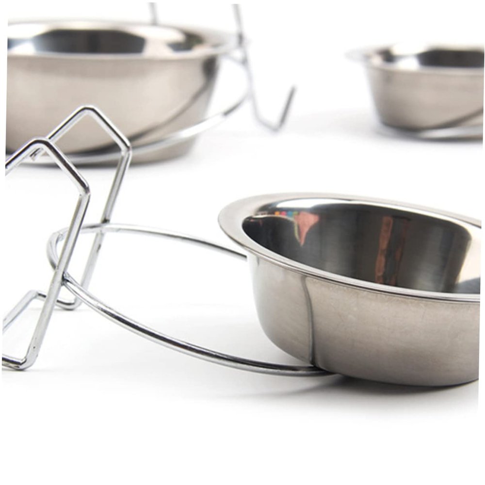 HEMOTON Hanging Stainless Steel Pet Bowl 17cm