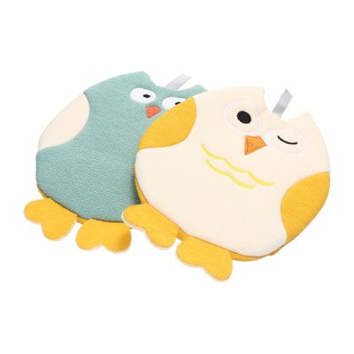 2-Piece Children's Bath Gloves, Cotton and Polyester