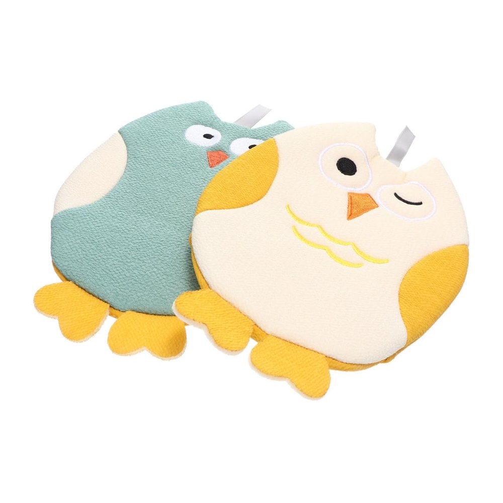 2-Piece Children's Bath Gloves, Cotton and Polyester