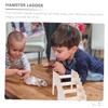 WOONEKY Hamster Ladder for Small Animals, Beige view 3