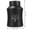 SEWOART Pet Urn for Cat and Dog Ashes, Stainless Steel, Black view 2