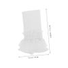 minkissy 1 Pair Fake Lace Cuffs, Polyester, White view 2